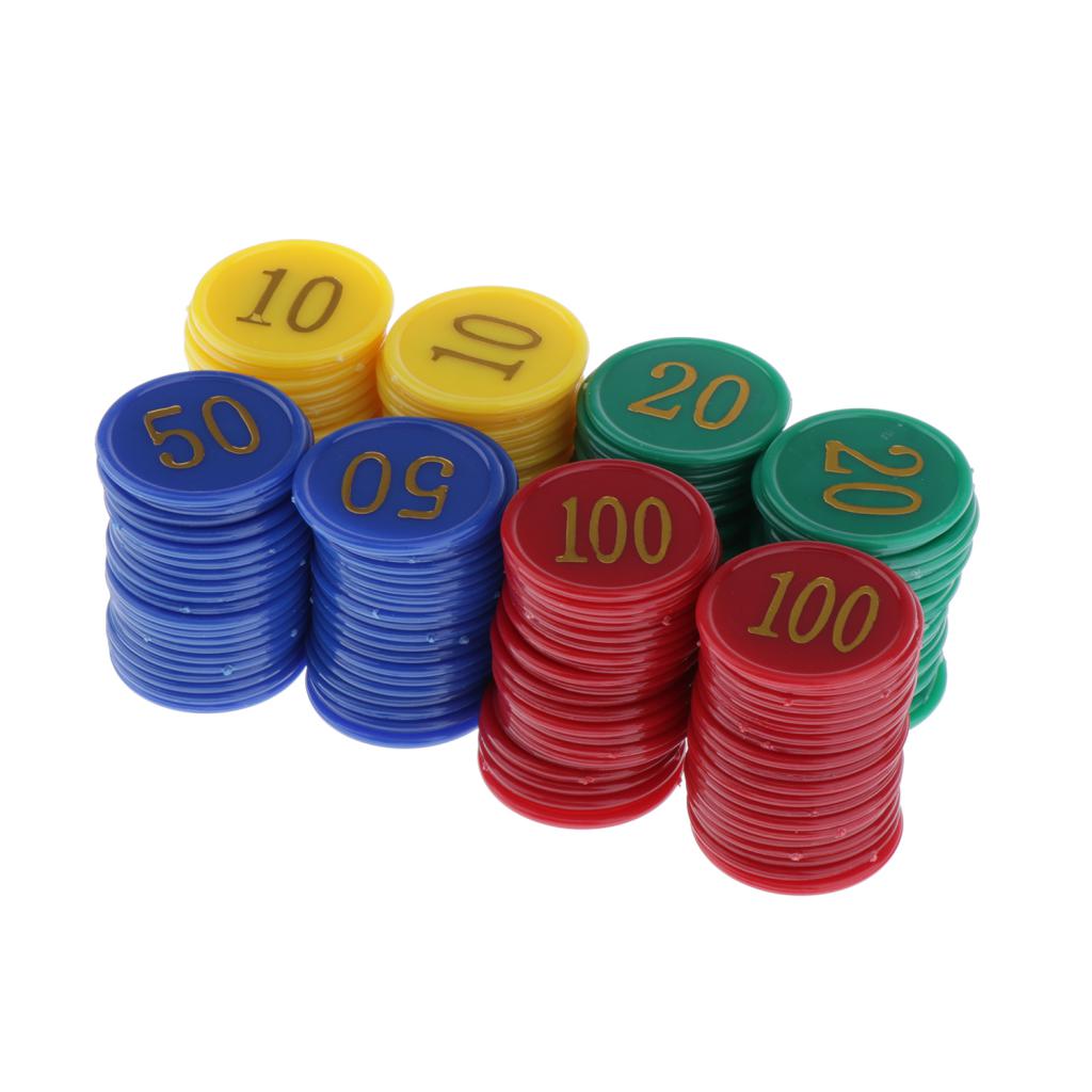 160 stücke Poker Chips, sterben Zahlen (10, 20, 50, 100) Gedruckt Auf Es zu Zeigen sterben Poker Chips Gesicht Wert