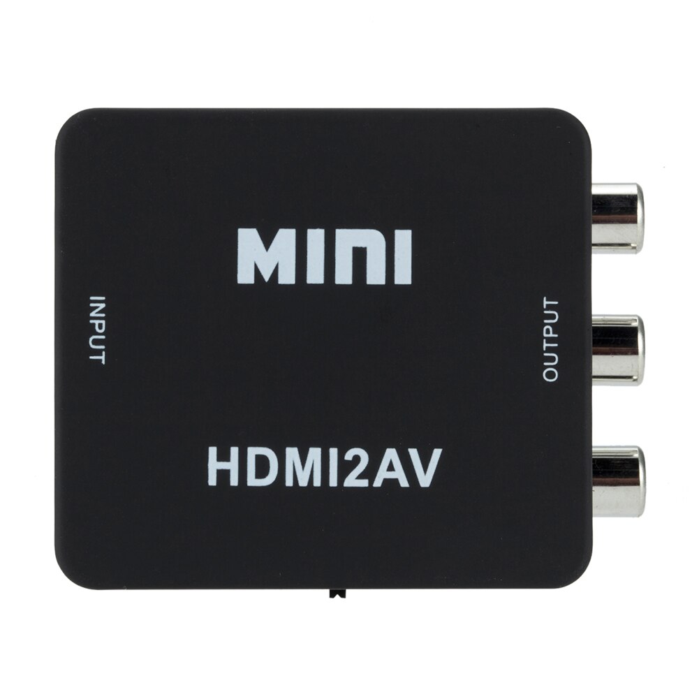 Video Composite Converter Box HDMI to AV Adapter HDMI to CVBS Video L/R Audio RCA Converter Support NTSC PAL for DVD Player PC: Black