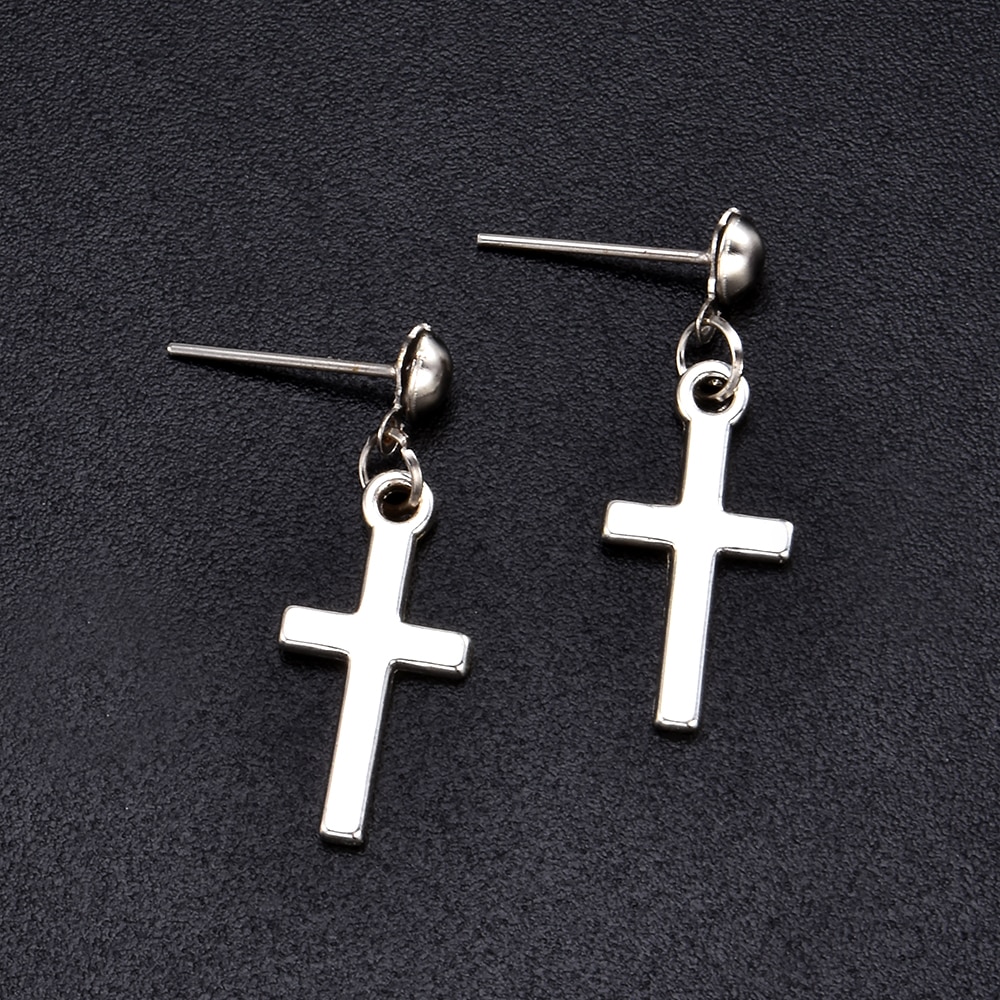 Boucles d&#39;oreilles croix Punk pour femmes, bijoux pendentif Cartilage goutte d&#39;eau, Aretes De Mujer Modernos 2022