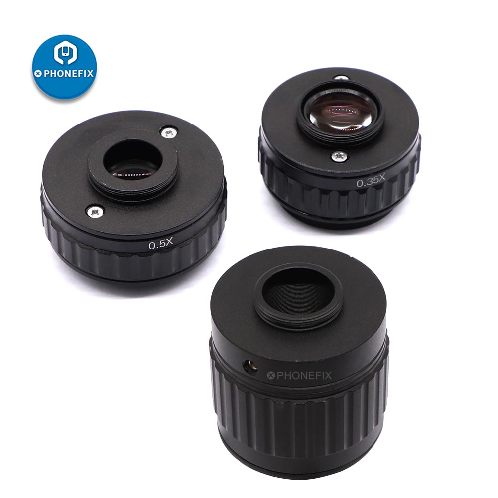 Adaptateur Caméra Pour Microscope 0.35X - Connexion Universelle - Noir HTS