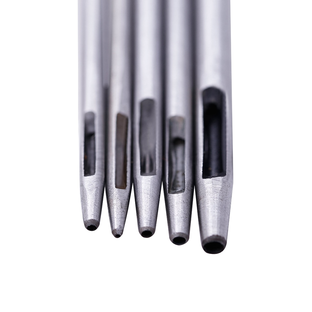 Lmdz Leather Perforator Cutter 0.5 Mm-5 Mm Lederen Gereedschap Voor Lederen Horlogebanden Riemen Canvas Papier ronde Holle Gat