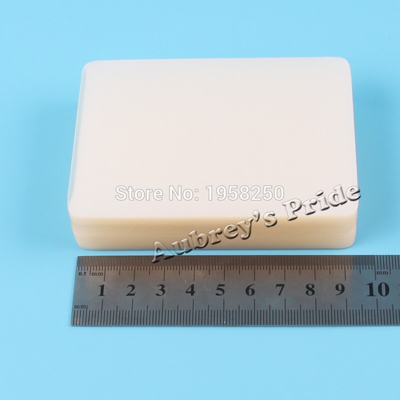 Thin 50mic(2mil) 100pcs 95x66mm PVC Clear Glossy 2Flaps Laminating Pouch Film Name Card Protect for Laminator