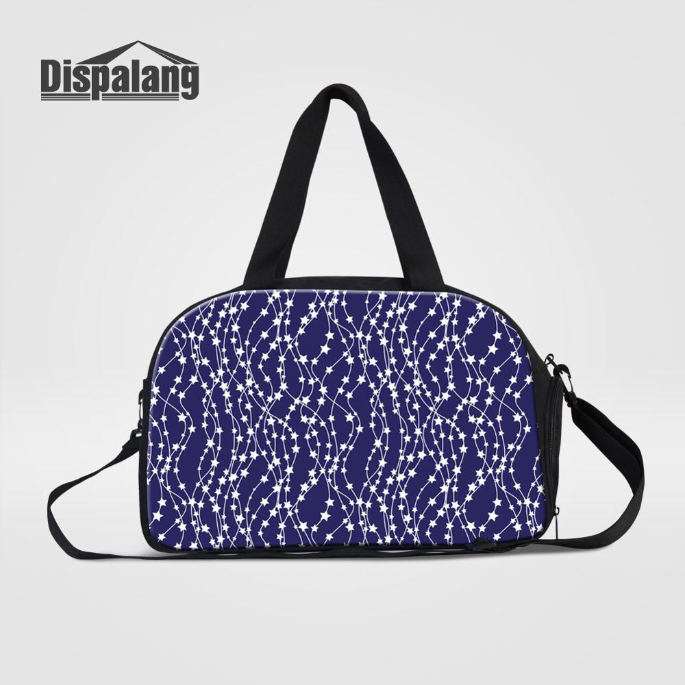 Dispalang Viaggio Duffle Borse A Righe Stella Stampa Sacchetto Dei Bagagli di Viaggio di Grande Capacità Sacchetto di Spalla Delle Donne Borse Da Viaggio Unisex: Beige