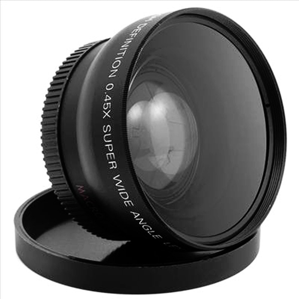 1 ensemble objectif Macro grand Angle 52MM 0.45x pour Nikon D3200 D3100 D5200 D5100 noir Super grand Angle