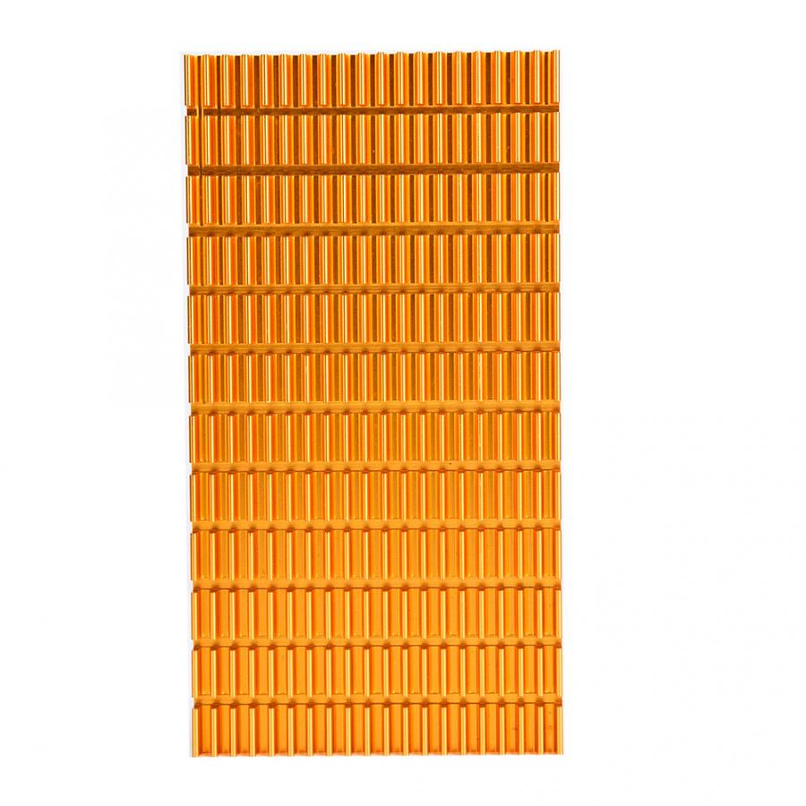 Golden Heat Sink Aluminum Heat Cooler Heat Radiator for Multiple Purposes 120 x 64 x 6mm