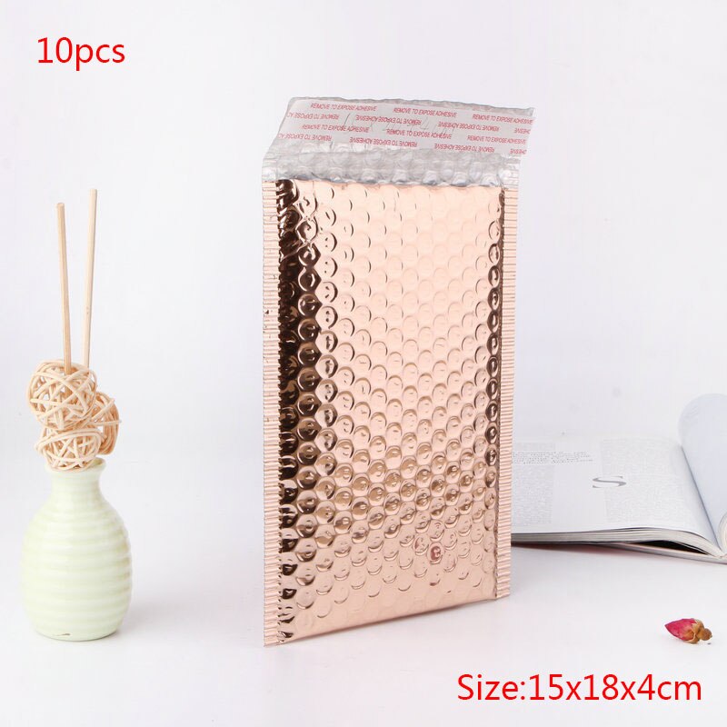 Schokbestendig Waterdicht Gealuminiseerd Folie Bubble Zakken Met Zelfklevende Stickers Cosmetica Telefoon Cover Bescherm Mailing Envelop Tas