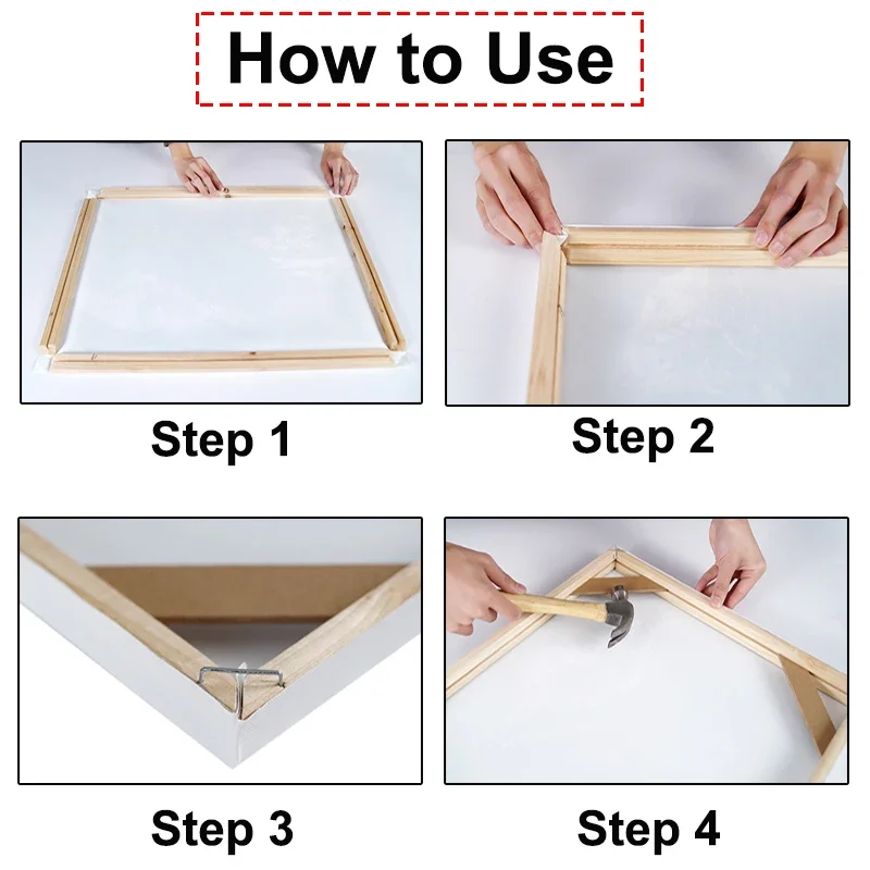 DIY Wood Frame 30x40 40x80 50x100CM Canvas Painting Poster Frame Wall Home Decoration Photo Hanging Picture Frame