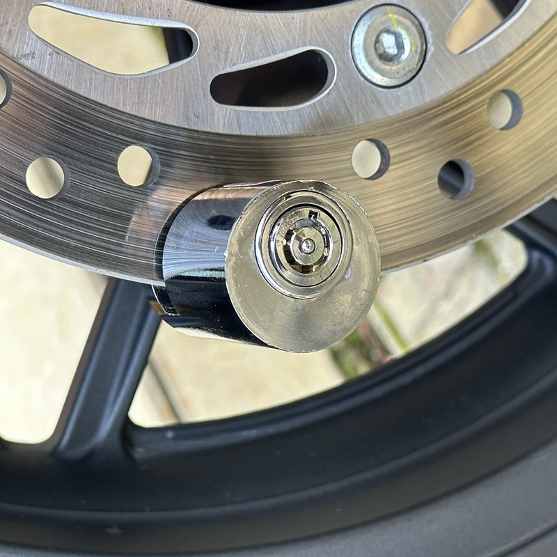 Blocco freno a disco per moto sicurezza per moto ruota antifurto Scooter per bicicletta impermeabile piccole serrature a disco portatili in lega d'acciaio