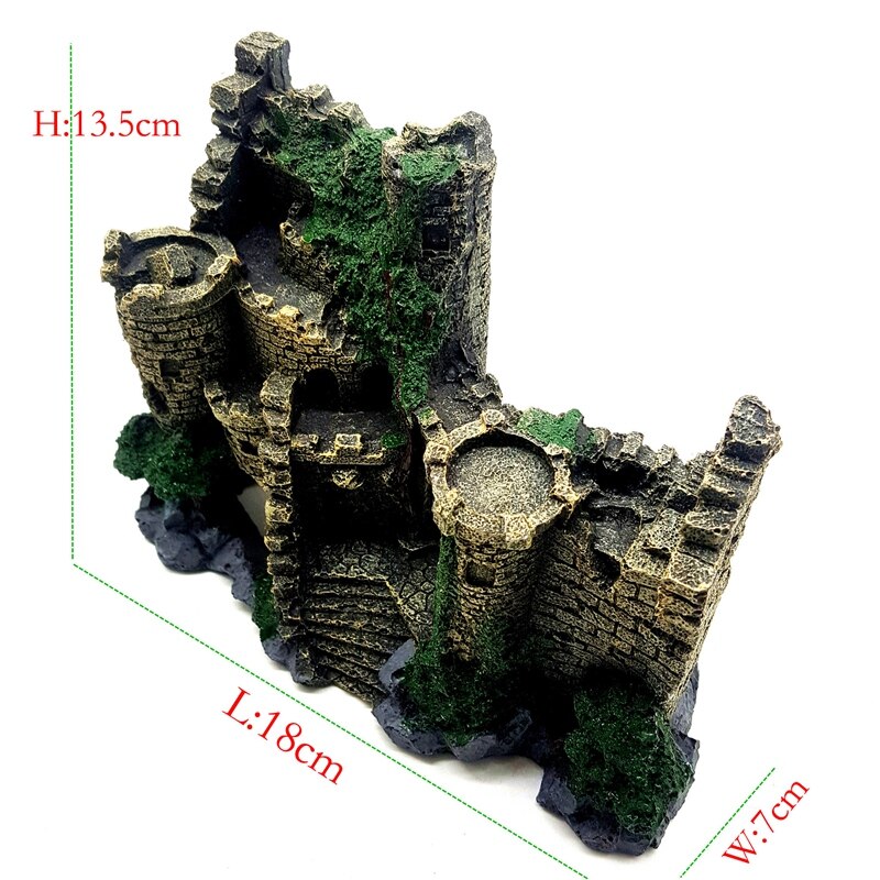Aquarium ornament kasteel schuilplaats aquarium decoraties grote aquarium decoraties hars handwerk