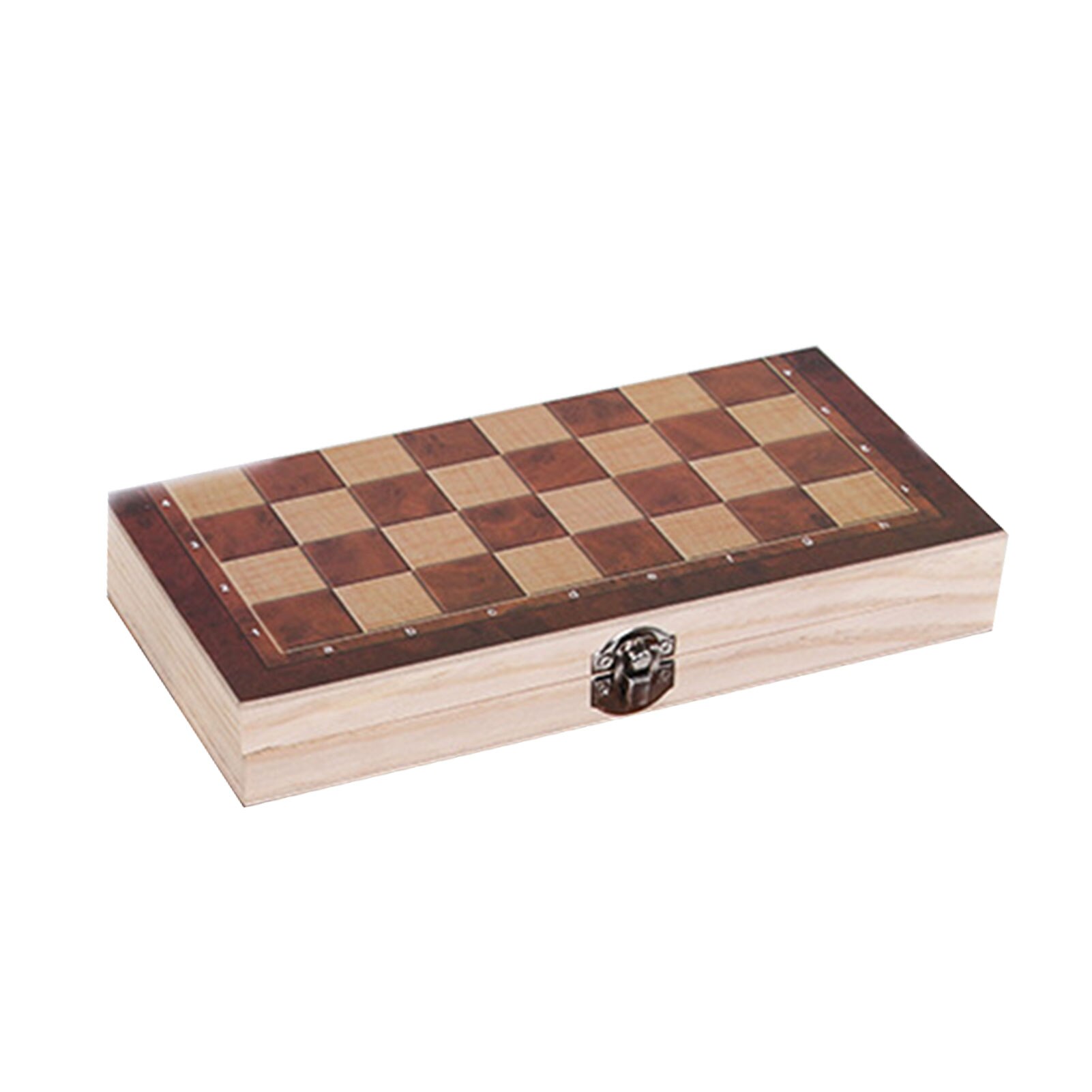 3 In 1 Houten Vouwen Schaakspel Bordspel Draagbare Backgammon Checkers Game Reizen Indoor Houten Schaakstuk Schaakbord