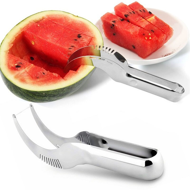 Rvs watermeloen slicer cutter mes Meloen fruit groenten keuken gadgets accessoires gereedschap