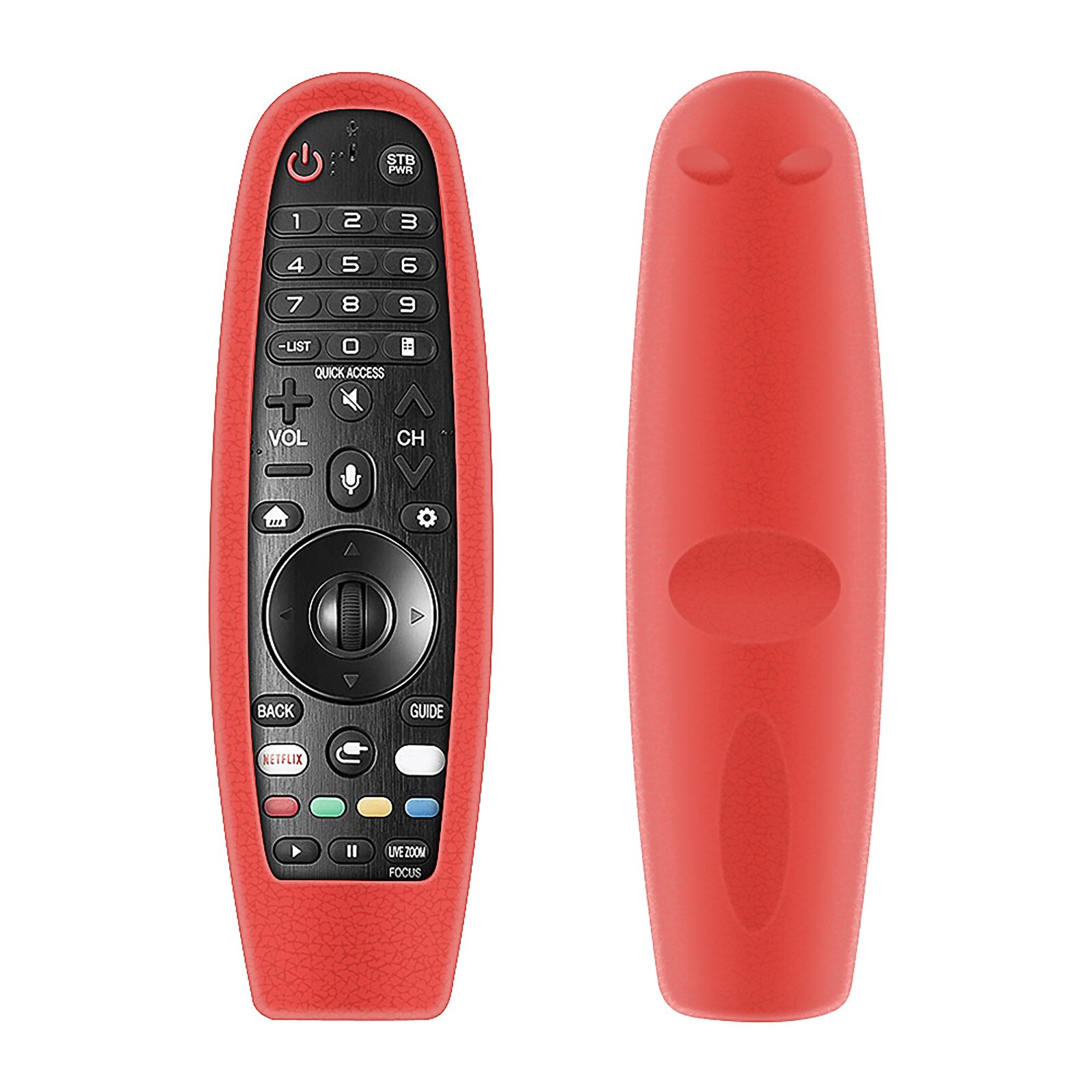 Protective Silicone Case For LG TV AN-MR600 650 AN-MR18BA MR19BA Magic Remote Control Cover Shockproof Washable Remote MR-18: Red