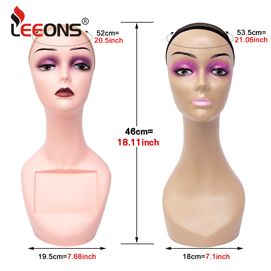 Soporte de exhibición de peluca de maniquí, maniquí femenino de Pvc, busto de cabeza de maniquí realista para exhibición de pelucas, sombreros de estilismo, gafas de sol