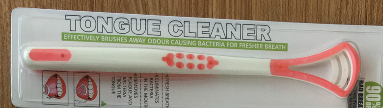 1 unids/pack de cepillo limpiador y rascador de lengua limpiador de lengua rascador de lengua para el Cuidado Oral higiene bucal mantener el aliento fresco: Rosa