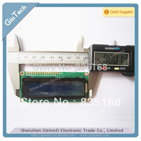 10 pz/lotto LCD1602 16x2 Carattere Schermo LCD blu blacklight LCM1602 5 v 1602 LCD dell'intestazione di spillo per il regalo