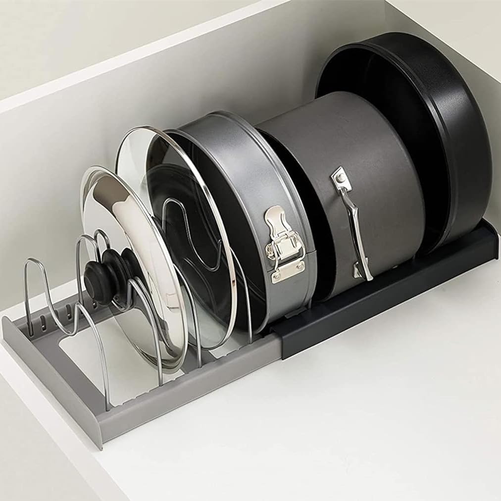 Compartimentos Organizador de ollas y sartenes Gabinete de cocina Despensa para hornear tablas de cortar/placas/Utensilios para hornear