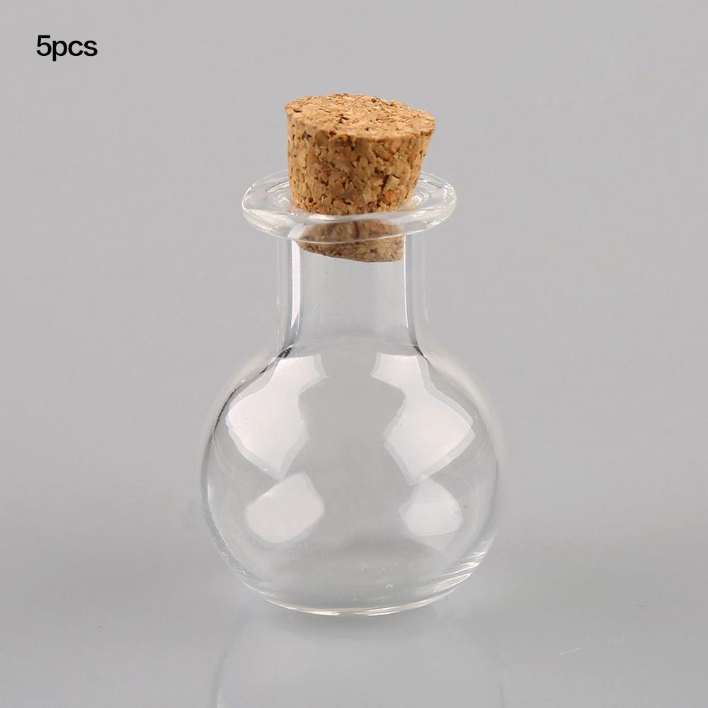 5 pièces bricolage pendentifs bouchon de liège flacon de stockage Mini verre bouteilles de liège vides échantillons pots souhaitant bouteille de mariage décoration de la maison: 11