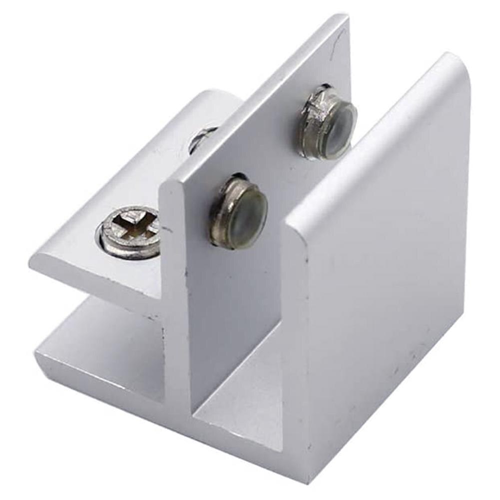 Glass Fixing Clip Glass Clamp Glass Board Double Sides 90 Degrees L Style Aluminum Glass Clamps Shelves Support Bracket Clips