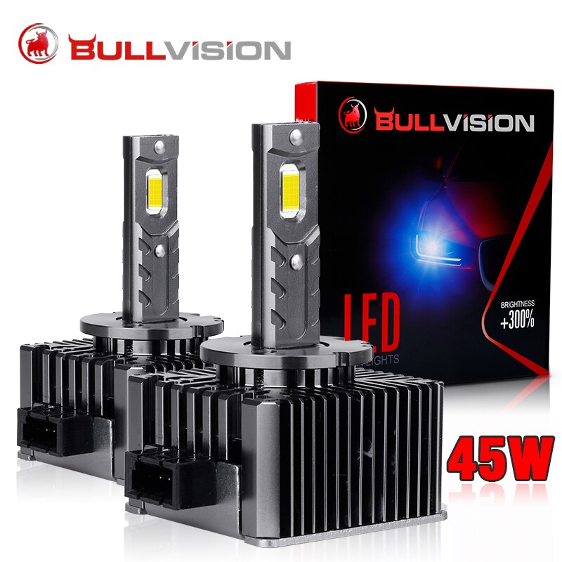 Bullvision D3S LED Scheinwerfer HID D1S D2S D4S D5S D8S D1R D2R D3R Turbo LED 35000LM Zwei-seitig CSP chip 6500K Weiß 90W Plug &amp; Play: 45W bulb 35000Lm / D1S
