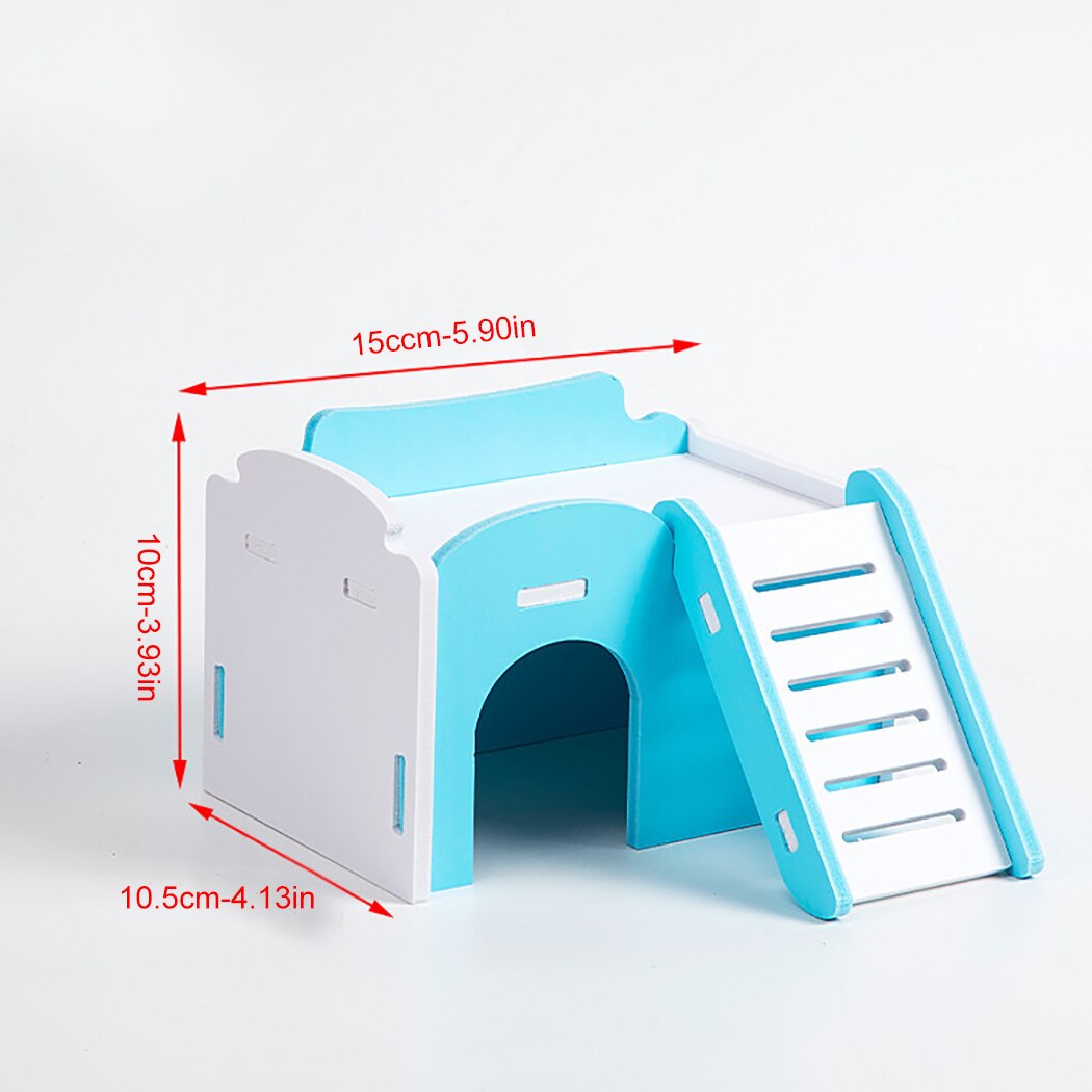 Hamster hus vaskbar sjov diy lille dyr hamster hus med stige dias til marsvin hamster tilbehør hamster bur