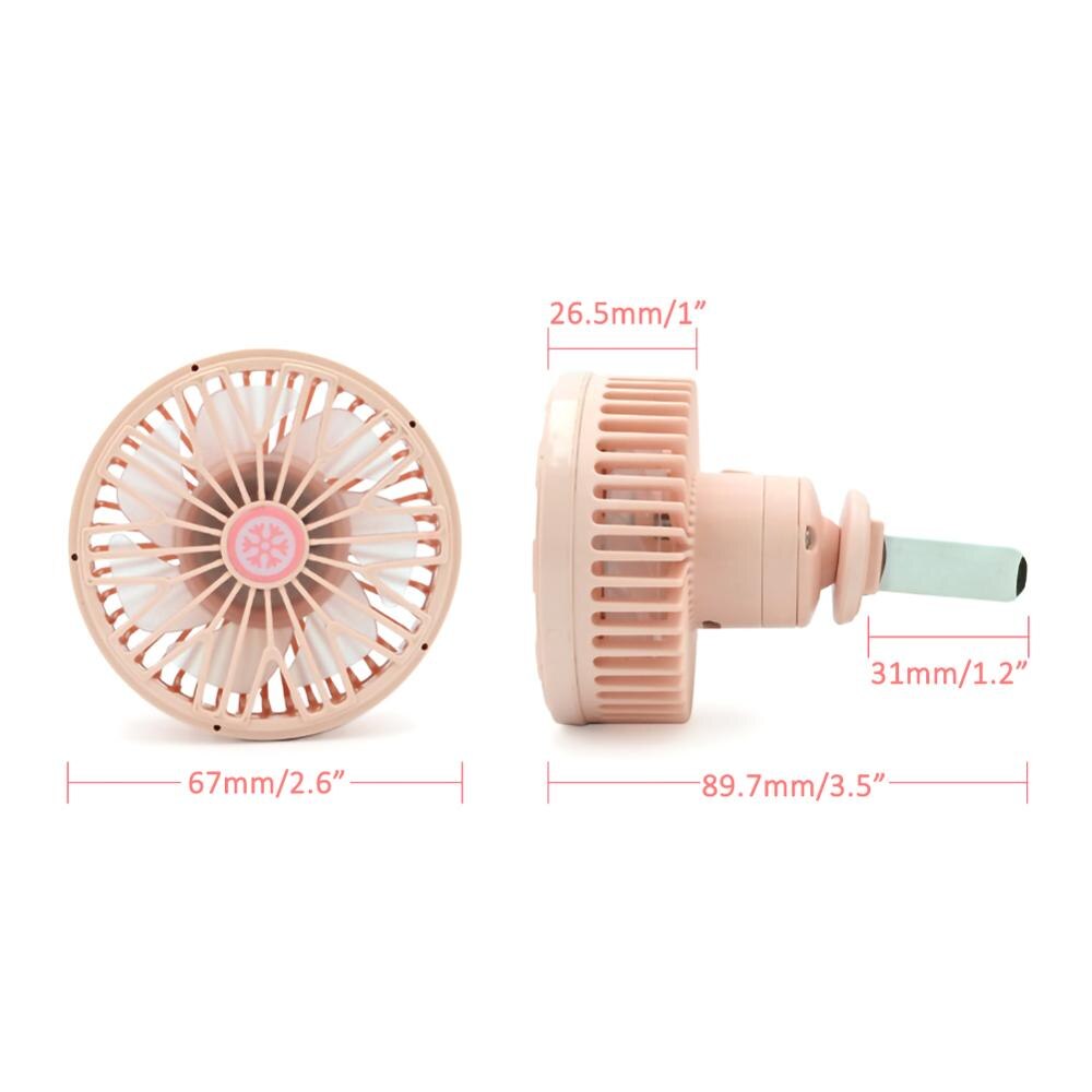 Car Outlet Fan 360 Degree Rotating Car Air Vent Fan Car Cooling Accessories Swing Fan Car Interior Accessories Auto Backseat Fan