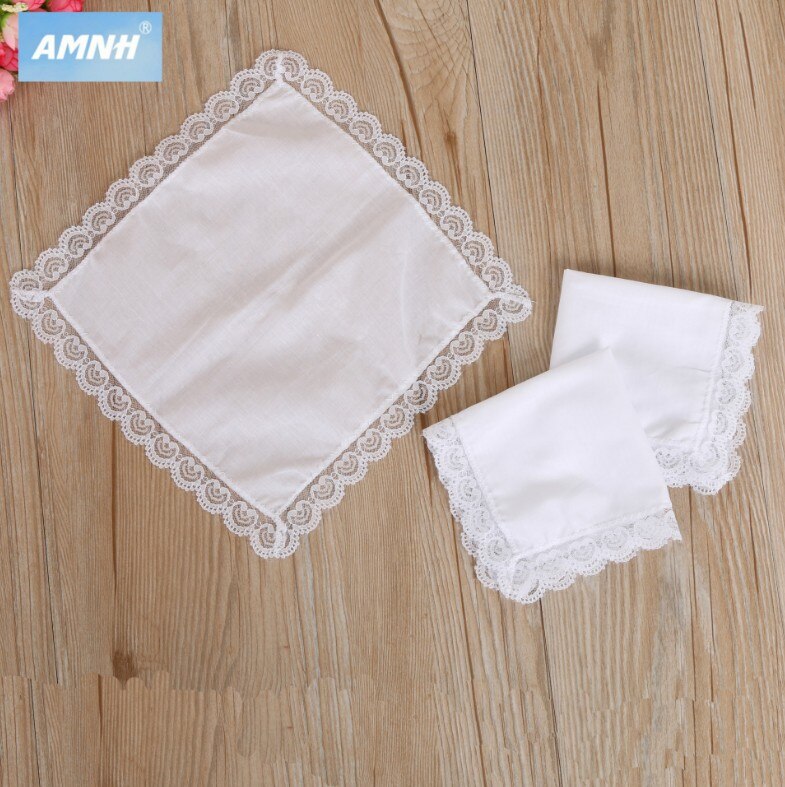 Kant Witte Vierkante Nuttig Zakdoek Voor Vrouw Man Classic Gentleman Stijl Katoenen Zakdoek Vierkante Kant 26*25Cm 6 stks/set: Heart