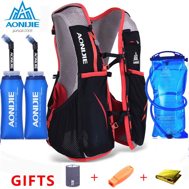 AONIJIE 5L men and women marathon running moisturizing vest bag 1.5L water bag riding hiking bag outdoor sports running backpack