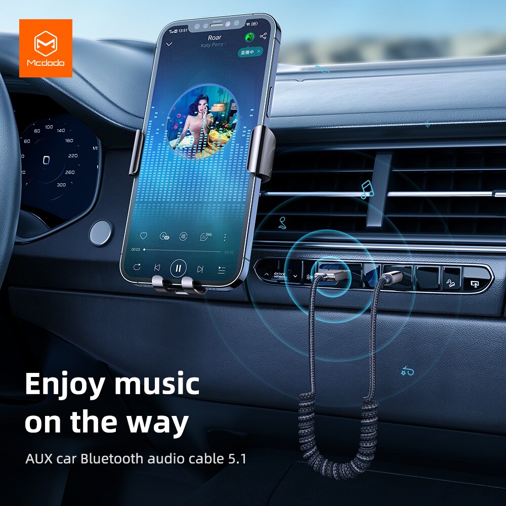 Mcdodo CA-8700 Bluetooth V5.1 Wireless USB Adapter Cable for Car 3.5mm AUX Jack Receiver