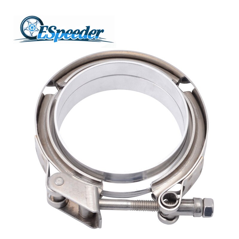 Speedwow universele auto 4.0 inch v-band klemset snelspanflens klemset roestvrijstalen auto v-band voor uitlaatpijp