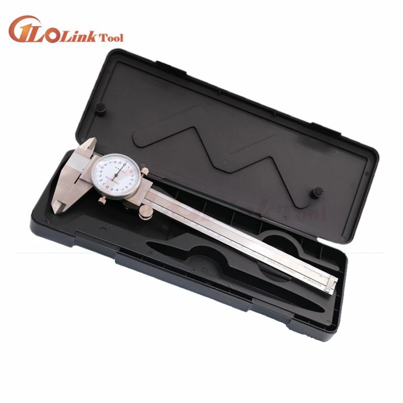 Metric Gauge Measuring Tool Dial Caliper 0-150mm/0.02mm Shock-proof Stainless Steel Precision Vernier Caliper