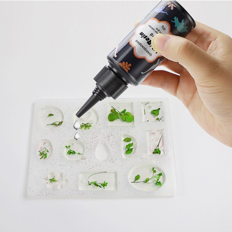 Hard UV Resin Glue Crystal Clear Ultraviolet Curing Epoxy Resin UV Glue Solar Cure Sunlight Activated DIY Jewelry Making Tools