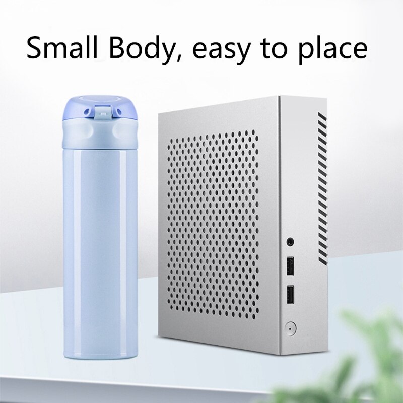QX03 Mini Itx Computer Case Desktop Chassis Compacte Pc Gaming Usb Interface Aluminium Body Microserver Gastheer Chassis