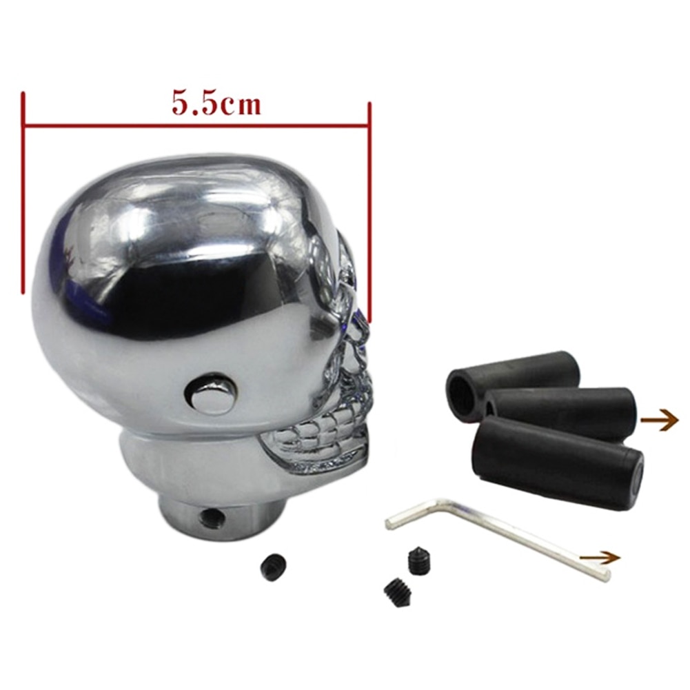 Trend Personality Novel Car Gear Shift Knob Skull LED Blue/Red Light Shift Knob Aluminum Alloy Shifting Lever