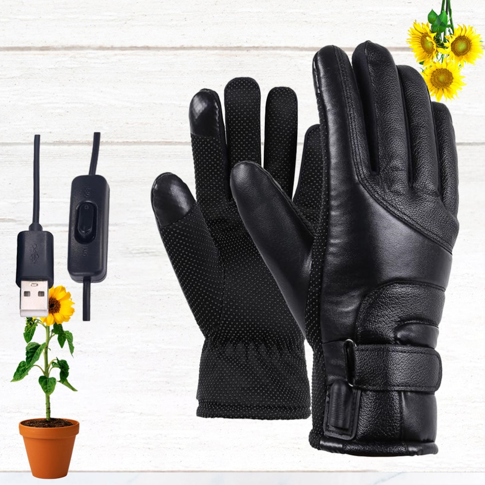 1 Paar Winter Motorrijden Elektrische Verwarming Handschoenen Warme Handschoenen Usb Hoge Warmte Constante Temperatuur Thermische Verwarming Handschoenen Fo