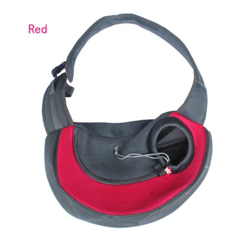 Pet Puppy Carrier Outdoor Travel Handtas Pouch Mesh Oxford Enkele Schoudertas Sling Mesh Comfort Travel Tote Schoudertas: red / S