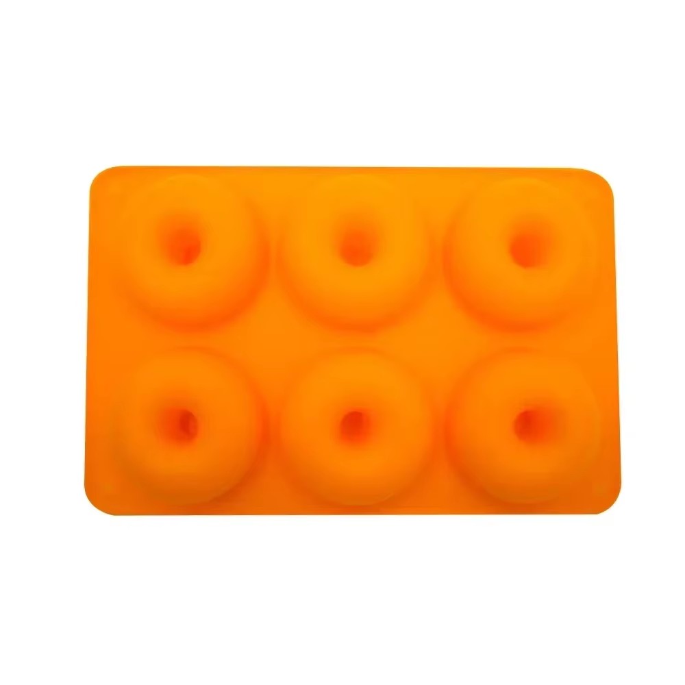 6-See-Silikon-Krapfen-bilden, Backform, antihaftbeschichtet, zum Backen, Gebäck, Schokolade, Kuchen, Nachtisch, DIY-Dekoration, Werkzeuge, Bagels, Muffins, Donuts: Grün