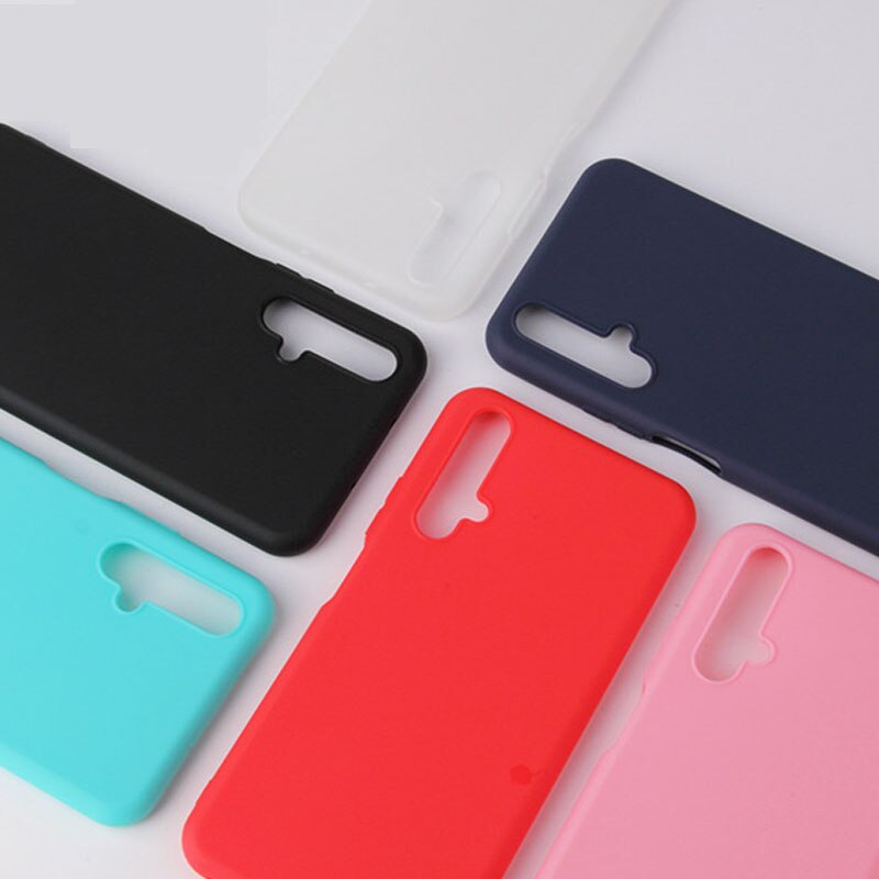Huawei Nova 5T matowy futerał Huawei Nova 5T etui na telefon Huawei Honor 20 20S odporny na wstrząsy cukierki kolor projekt TPU silikonowe miękkie etui