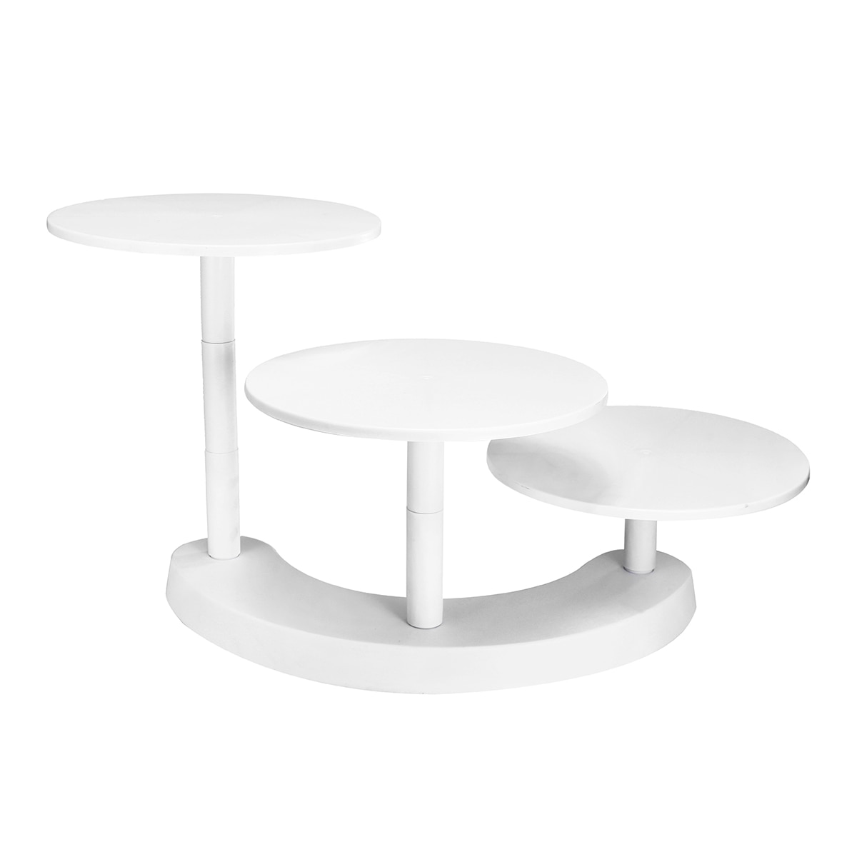 Soportes de pastel de 3 niveles, soporte de plástico para Cupcake, exhibición de postre, boda, de cumpleaños, soporte de pastel de Fondant, utensilios de decoración, suministros blancos