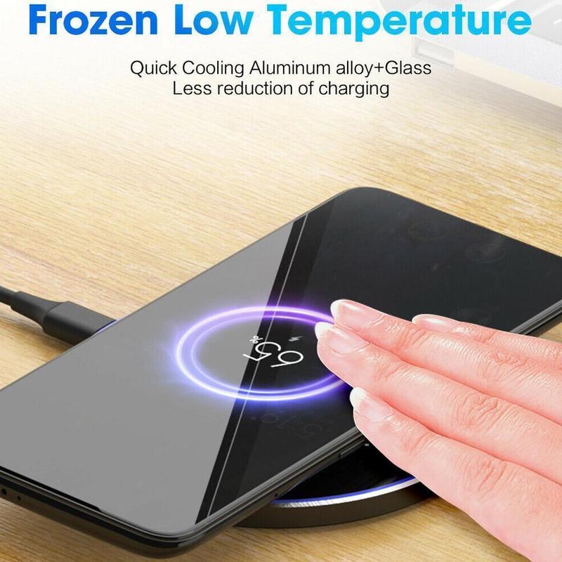 Snelle draadloze oplader voor samsung galaxy  s8 s9 s10 plus qi draadloze oplader, snellaadstation, mat pad  r29
