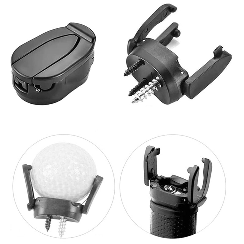6 Pcs Golf Ball Pick Up Retriever Grabber, Foldable Golf Ball Pick Up Claw Sucker Put on Putter Grip