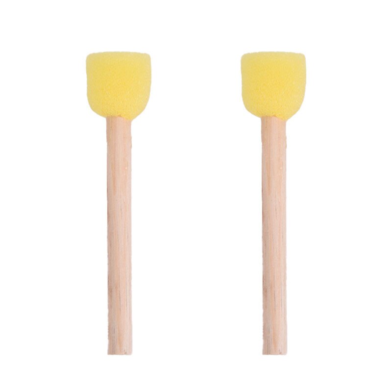 Brocha para pintura, esponja redonda de espuma, conjunto de pinceles, plantilla para artesanía, grafiti, manchas de aceite, bricolaje: B