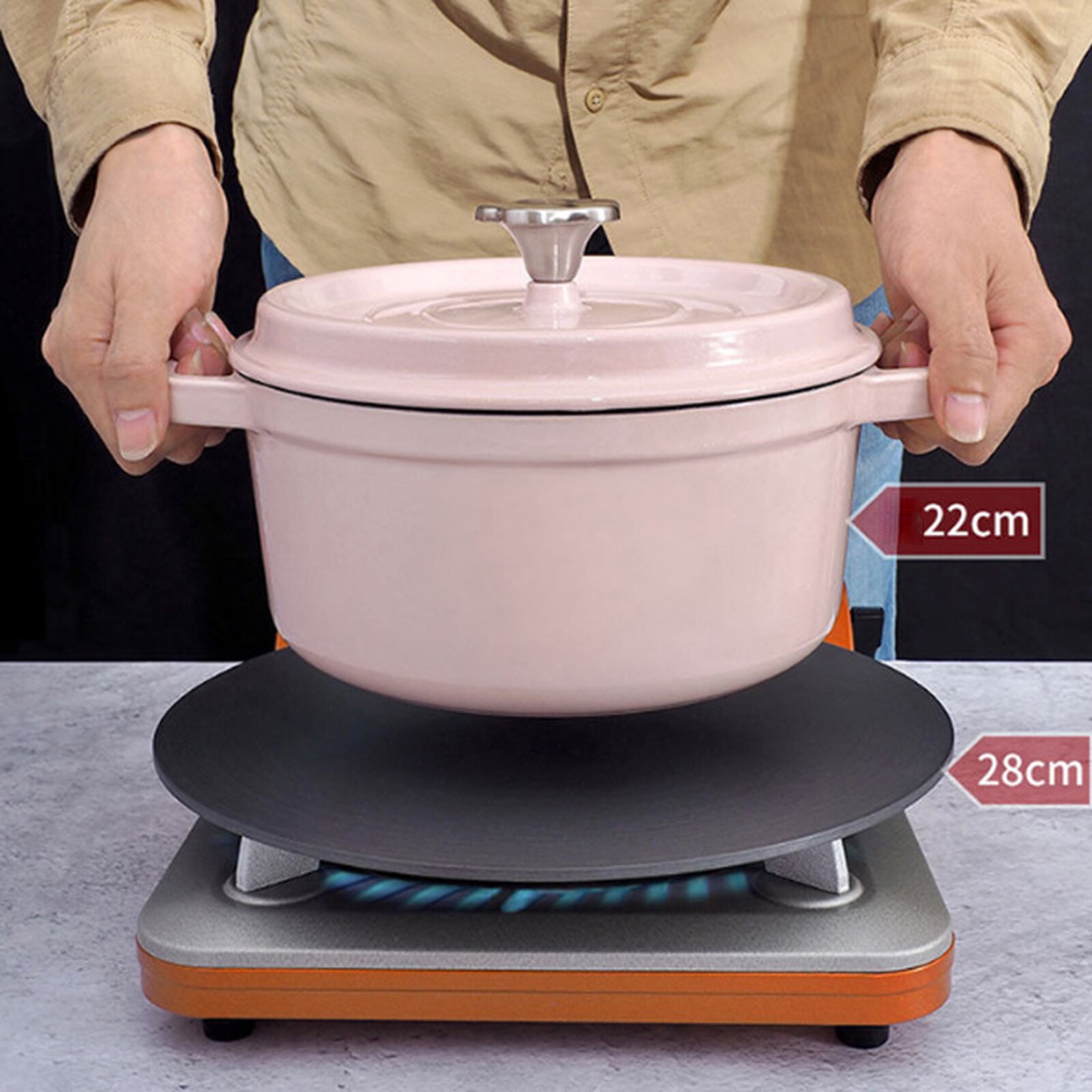 Newly Kitchen Gas Stove Heat Conduction Plate Household Thaw Board Anti-Burning Kitchen Utensils Stove Heat Diffuser TE8