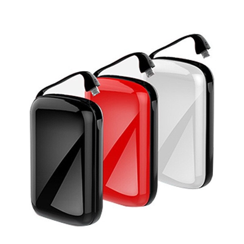 Mini-powerbank mit 50000 mah kapazität, externer akku für mobiltelefone im taschenformat, integriertes ladekabel, einweg-ladegerät