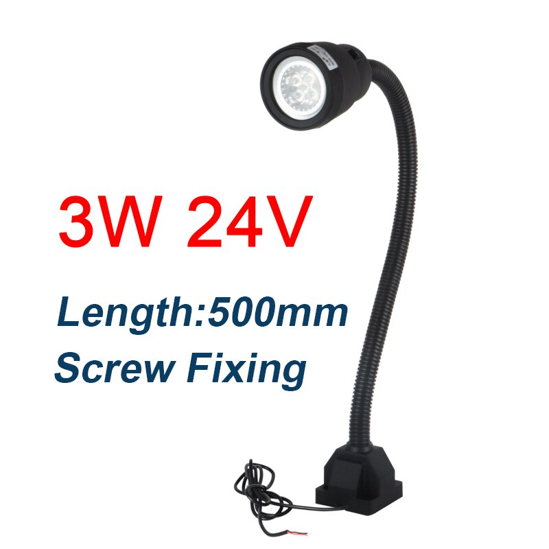LED Machine-outil lumière 24V 220V ampoule variable atelier CNC tour fraisage éclairage industriel LED Machine lampe: 3W 24V Screw Base