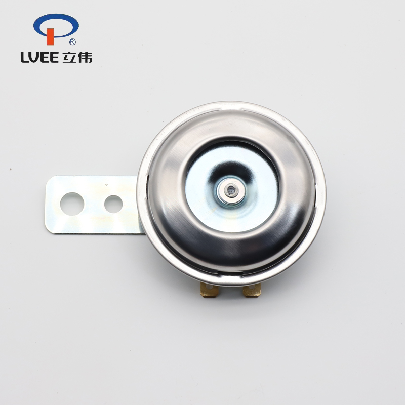 LVEE DL70 serie 6V 12v 48V 60V bocina de motocicleta bocina eléctrica Universal impermeable 12V 105db Moto bicicleta Motor Scooter sonido fuerte: Plata