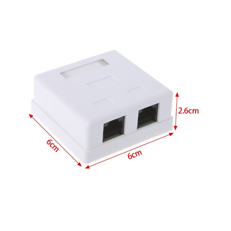RJ45 Junction Box CAT5e Network Connector 2 Port D... – Grandado