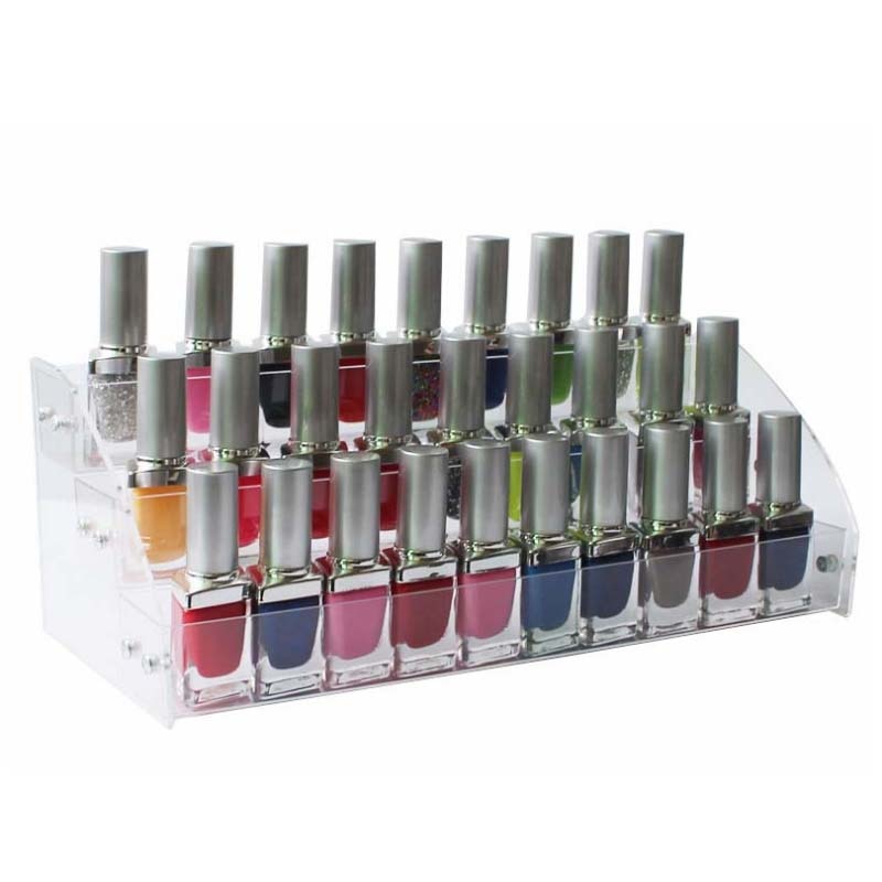 3 layers Nail Polish Display Rack Acrylic Clear Na... – Grandado