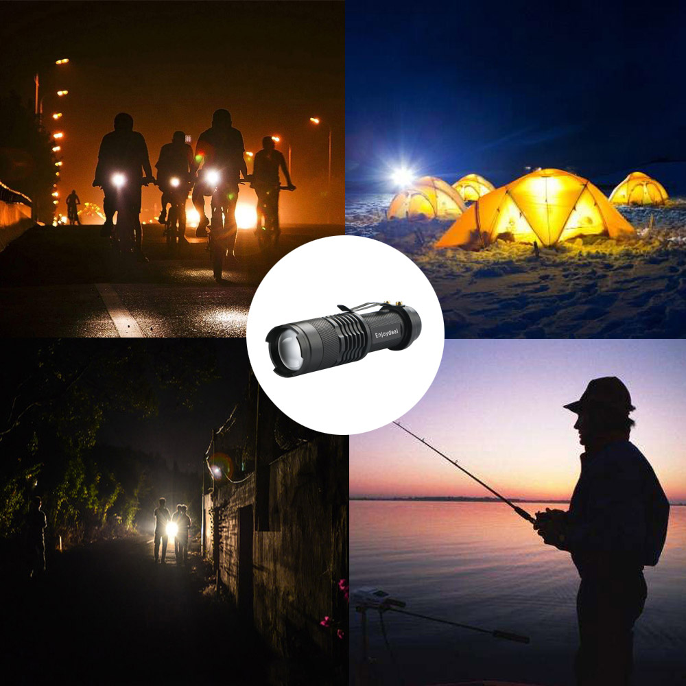 Mini LED Flashlight 2000LM Q5 LED Flashlight Torch AA Adjustable Zoom Focus Torch Lamp linterna Waterproof For Outdoor 1/3 modes