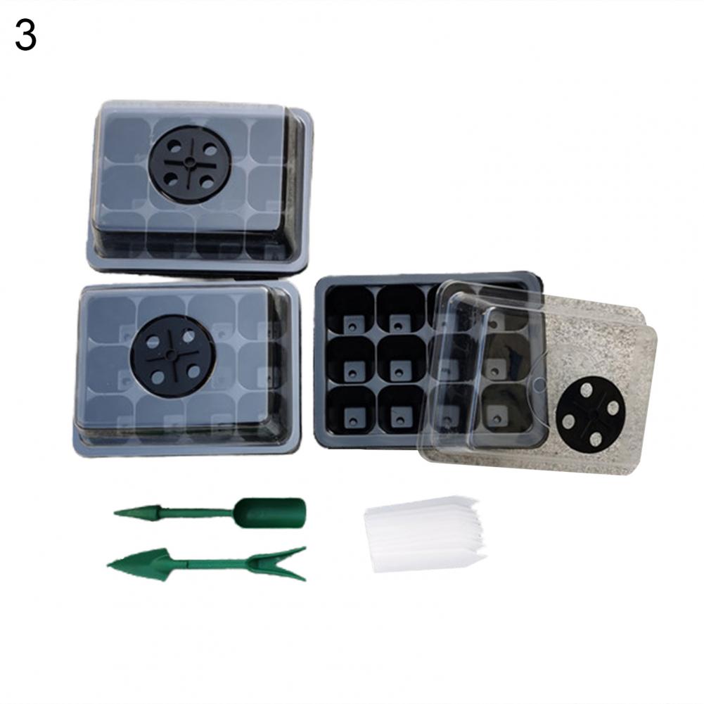 Germination Tray 12 Drainage Hole Strong Ventilation Plastic Nursery Plant Tray for Home