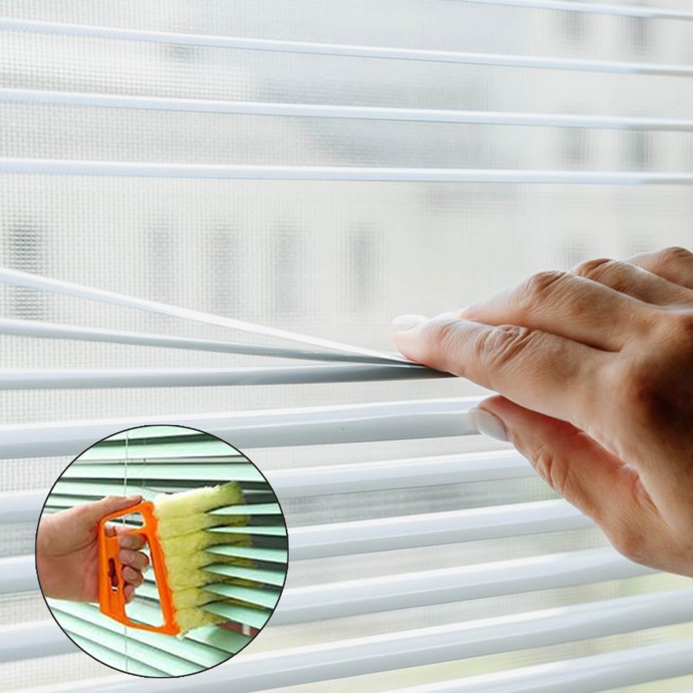 Blind Cleaning Brush Ergonomic Handle Soft Plush Blind Duster Soft Plush Non-Damaging Duster Brush Plastic Blind Cleaner
